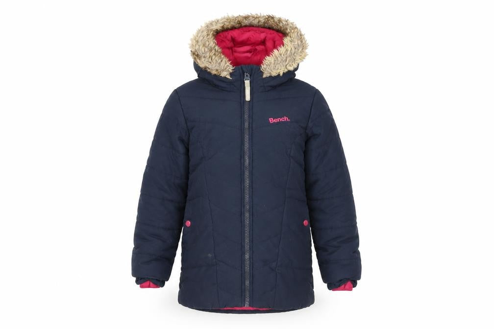 Bench Girls Blue Puffer Jacket, 5-6 Years, Hooded and Lined