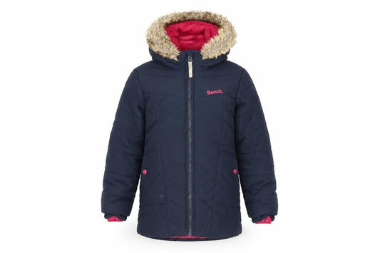 Bench Girls Blue Puffer Jacket, 5-6 Years, Hooded and Lined