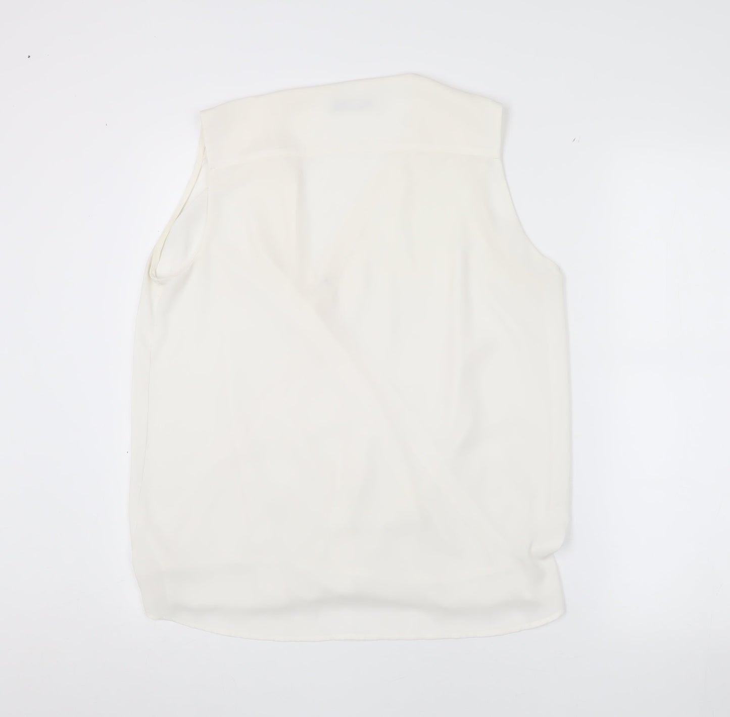 Mango Women's Ivory Wrap Blouse, Size S, Casual Wear
