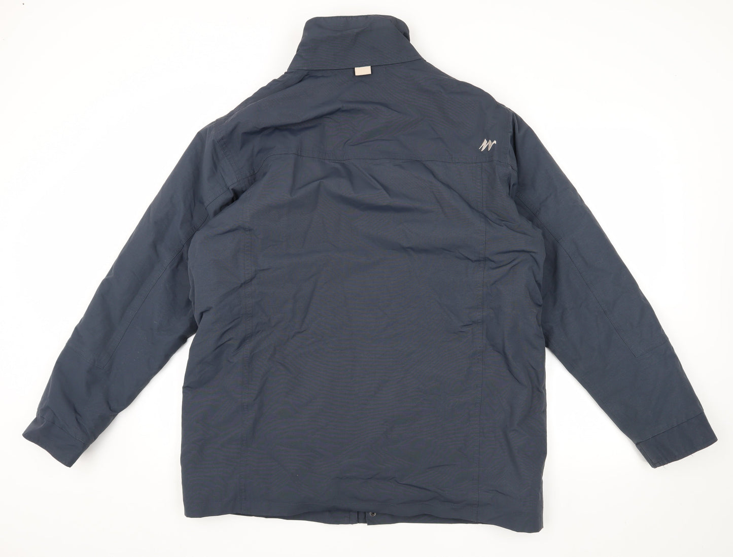 Quechua Men's Blue Regular Fit Mid-Length Jacket