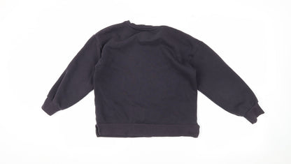 Back view of Disney girls’ black sequin minnie mouse sweatshirt 10 years