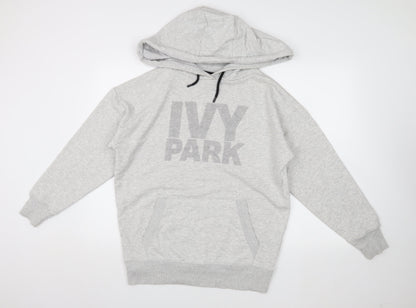 Additional front view of Ivy Park Women's Grey Pullover Hoodie S