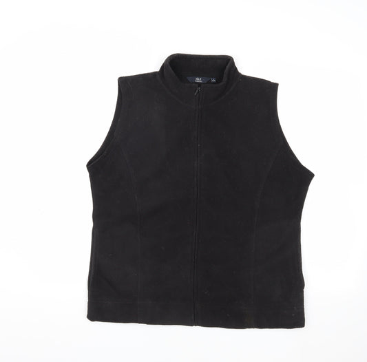 ISLE Women's Black Fleece Waistcoat Zip L