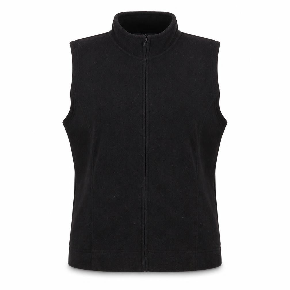 ISLE Women's Black Fleece Waistcoat Zip L