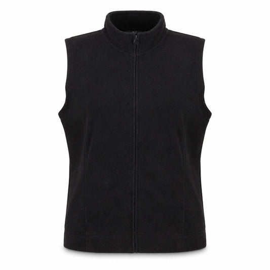ISLE Women's Black Fleece Waistcoat Zip L