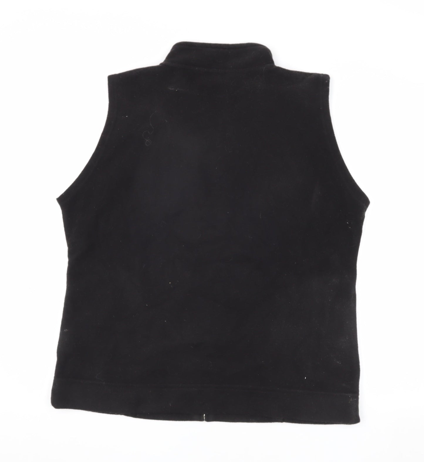 ISLE Women's Black Fleece Waistcoat Zip L