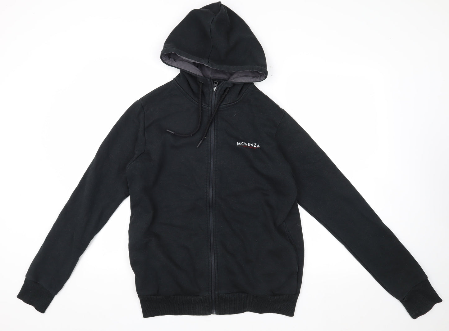 McKenzie Men's Black Basic Hooded Jacket L