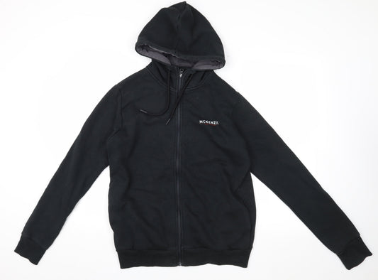 McKenzie Men's Black Basic Hooded Jacket L