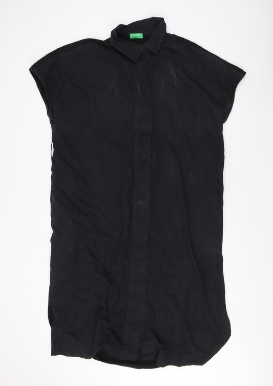 Benetton Women's Black Shirt Dress M