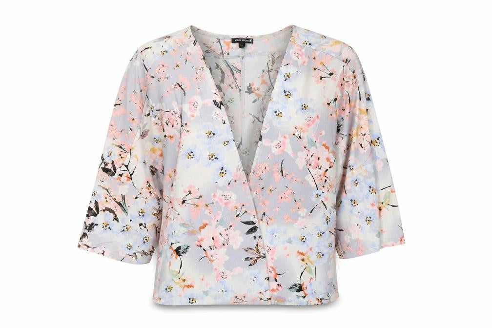 Warehouse Women Multicoloured Floral Lightweight Open Front Cardigan L