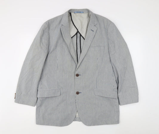 Linea Clothing Co. Men's Grey Striped XL Blazer Jacket