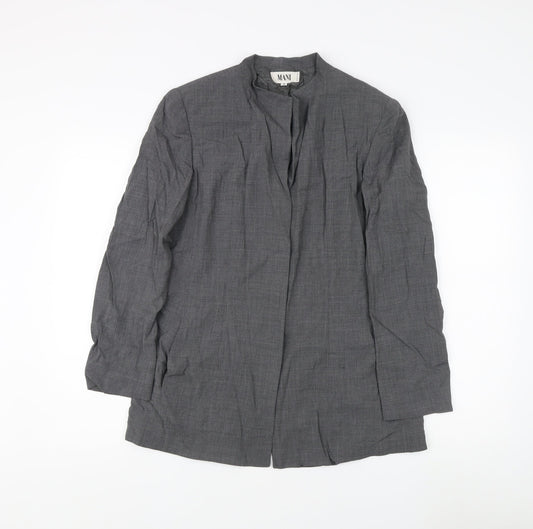 Mani Women's Grey Tweed Long Coat, Size 16