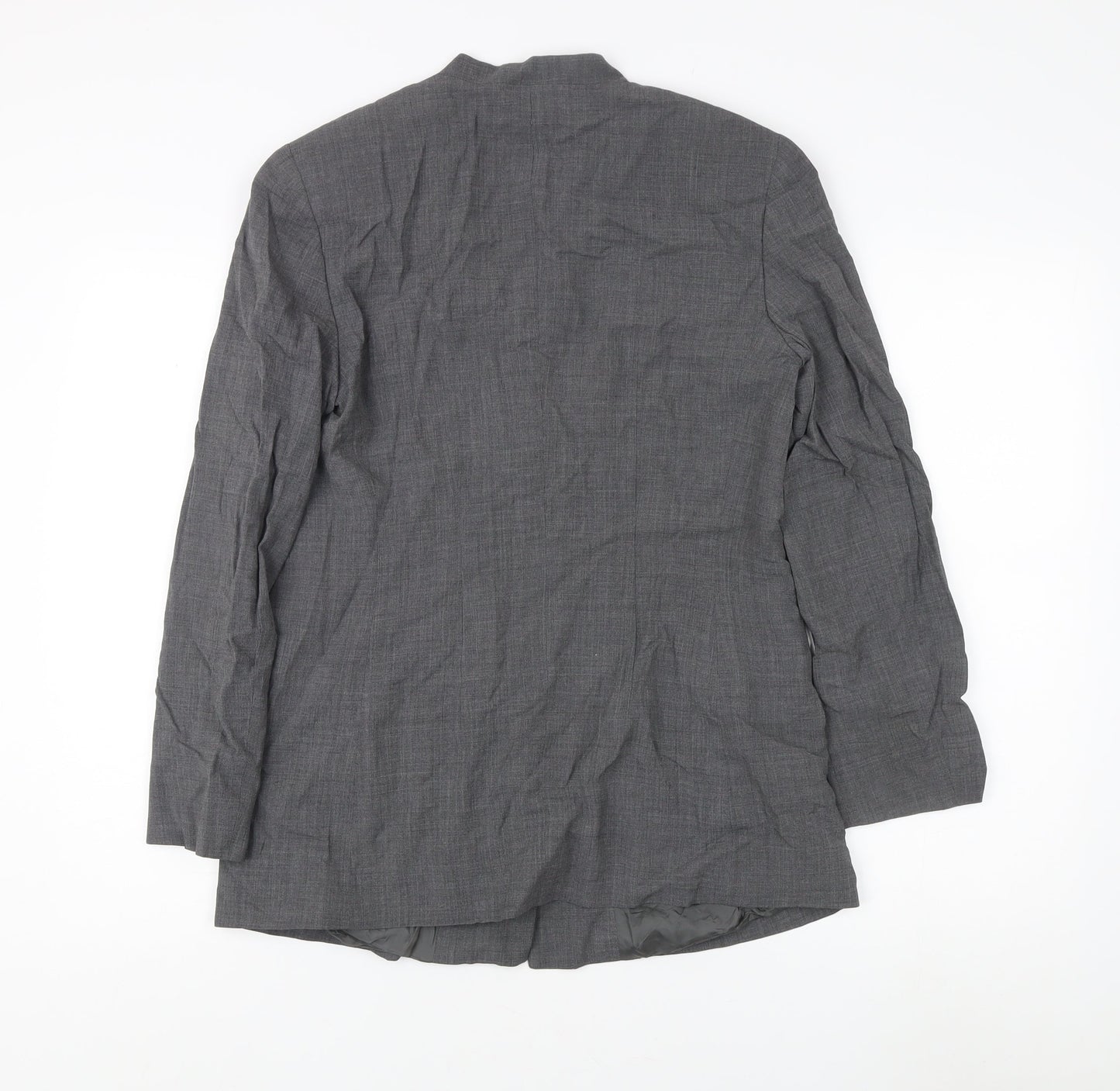 Mani Women's Grey Tweed Long Coat, Size 16