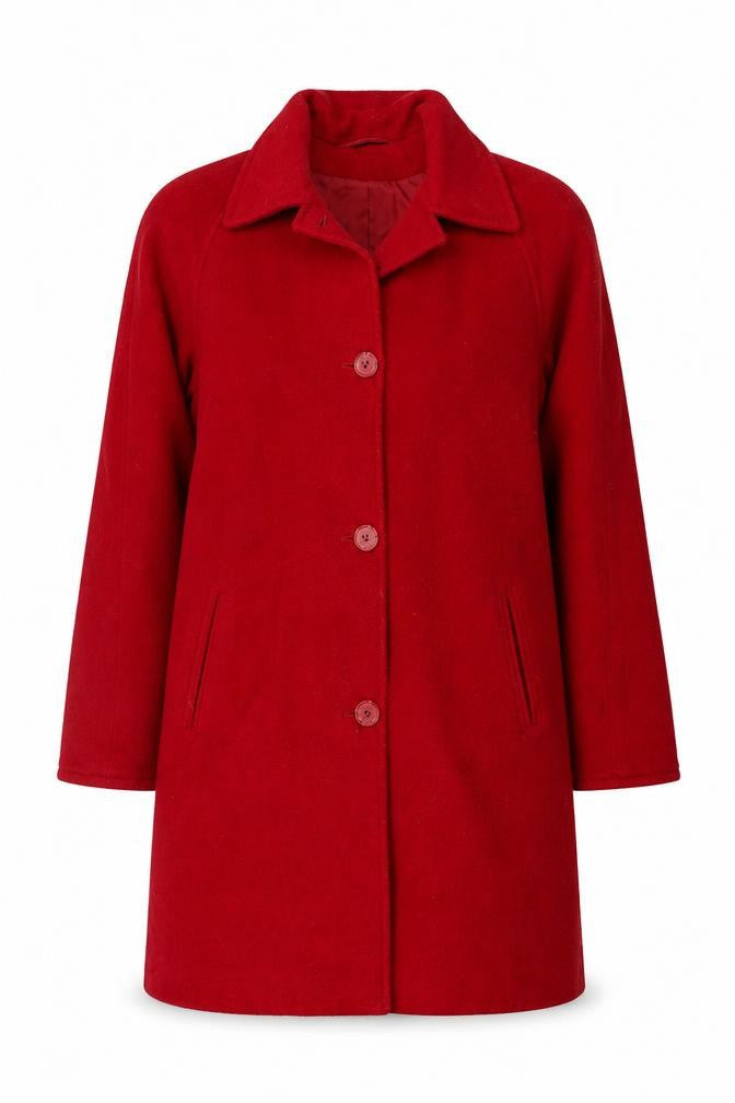 Astraka Women's Red Wool Overcoat Size 16