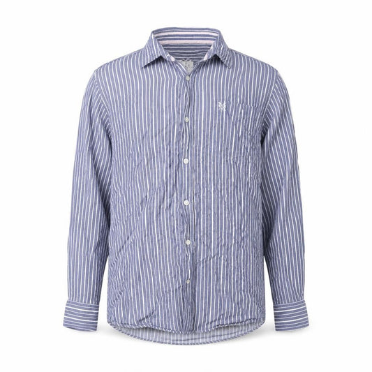 Crew Clothing Men's Blue Medium Striped Dress Shirt
