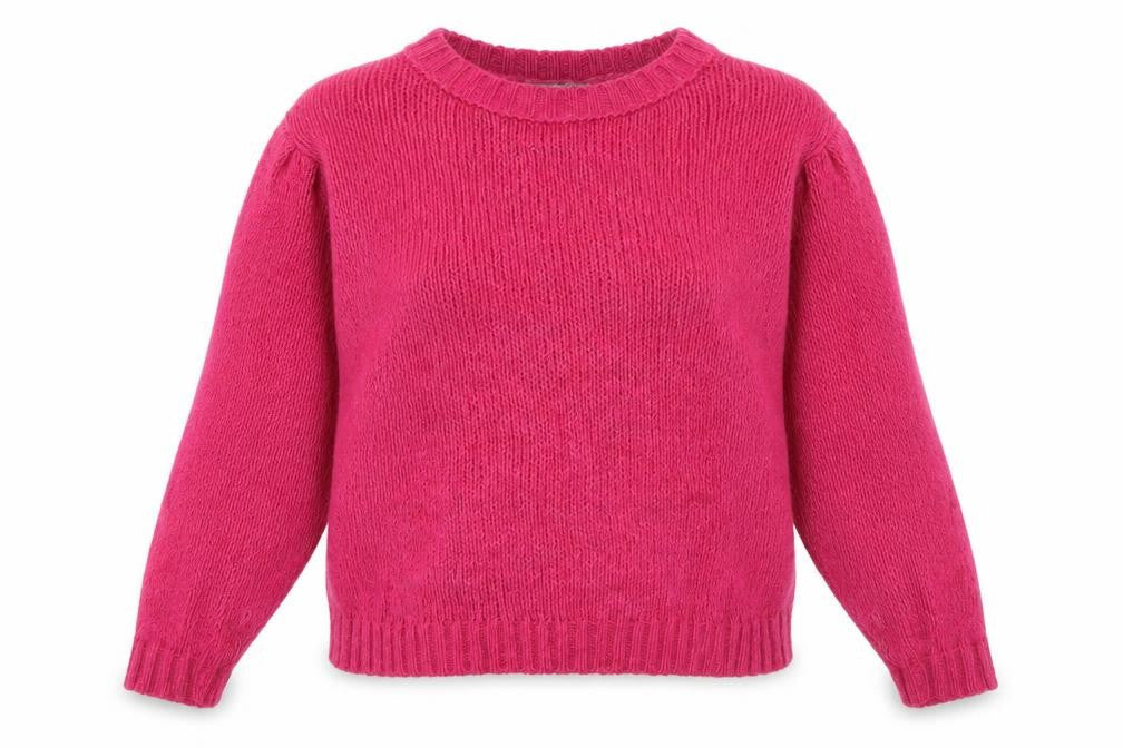 VILA Women's Pink Pullover Wool Jumper L