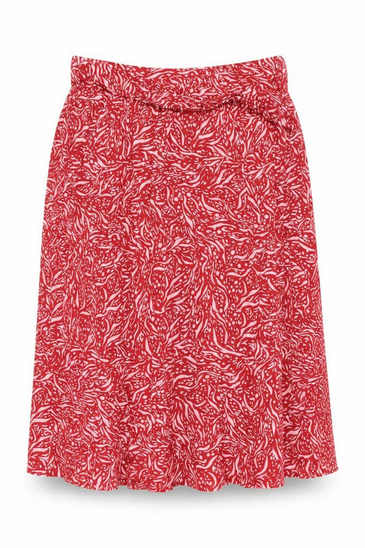 Great Plains Women's Red A-Line Midi Skirt XS