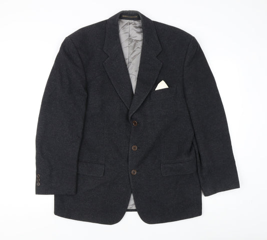 Marks & Spencer Men's Grey Blazer 40S Wool Blend