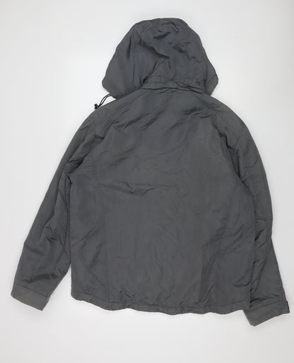 Gas Men's Grey Hooded Jacket L - Casual & Versatile
