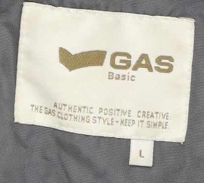 Gas Men's Grey Hooded Jacket L - Casual & Versatile