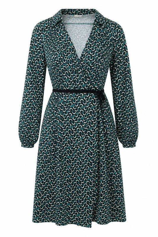 Next Women's Multicoloured Geometric Wrap Dress