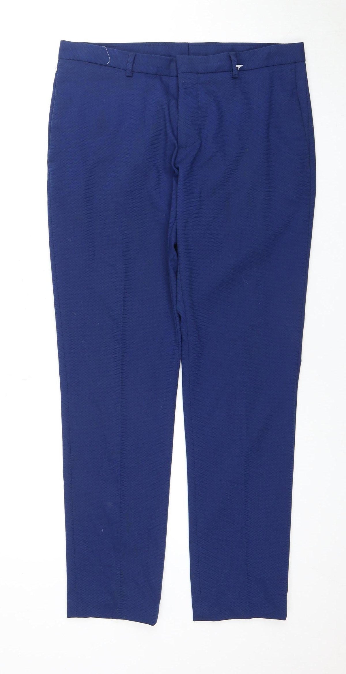 Zara Unisex Blue Slim Trousers Size 10
