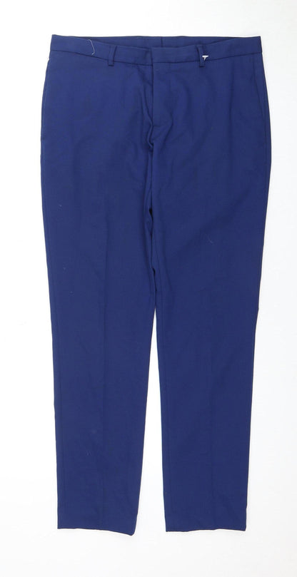 Zara Womens Blue Slim Trousers Size 10