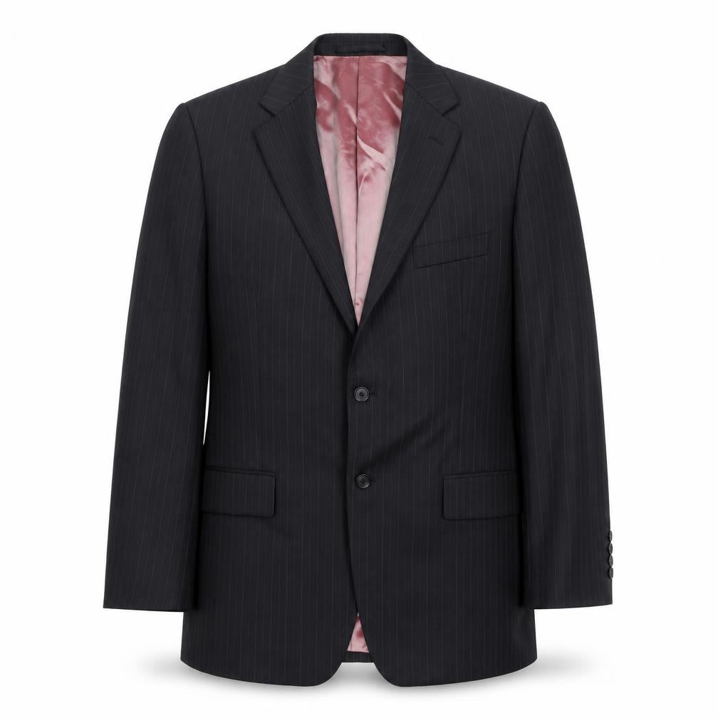 Marks & Spencer Men's Black Striped Suit Jacket 42R
