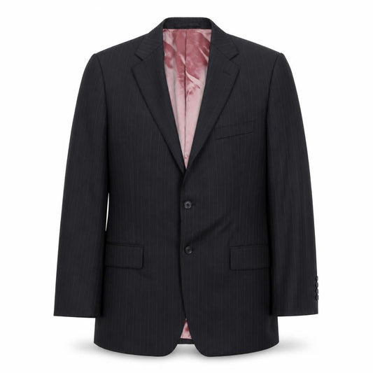 Marks & Spencer Men's Black Striped Suit Jacket 42R