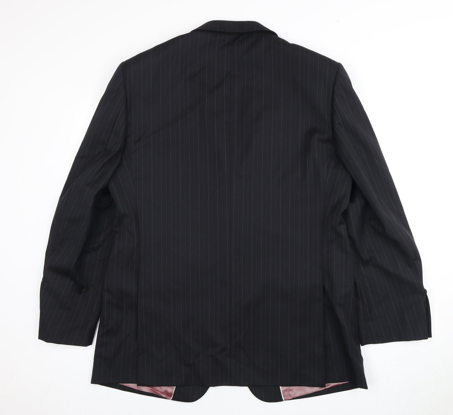 Marks and Spencer Men's Black Striped Suit Jacket 42R