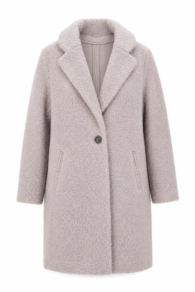 New Look Women’s Beige Relaxed Mid-Length Coat