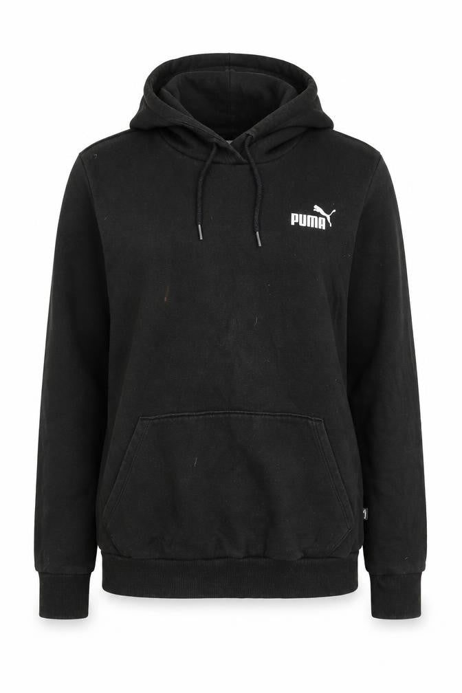 Puma Unisex Black Pullover Hoodie, M, Casual Style