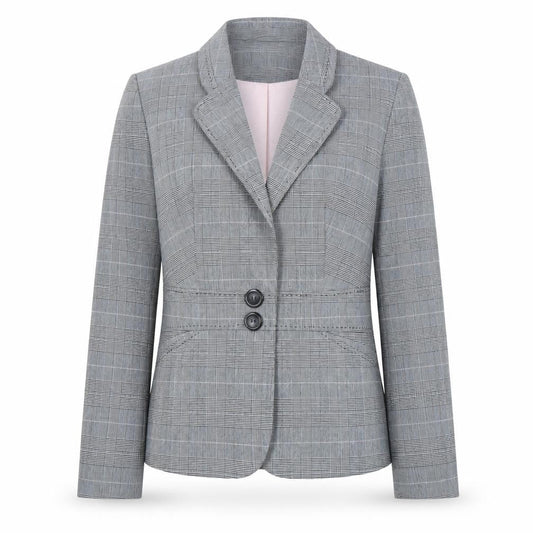 Next Women's Grey Plaid Blazer - Size 10