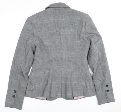 Next Women's Grey Plaid Blazer - Size 10