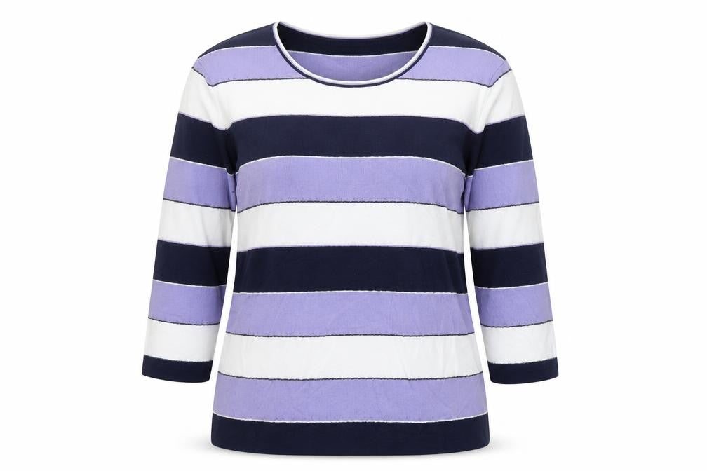 Eastex Women's Multicoloured Striped T-Shirt 12/14