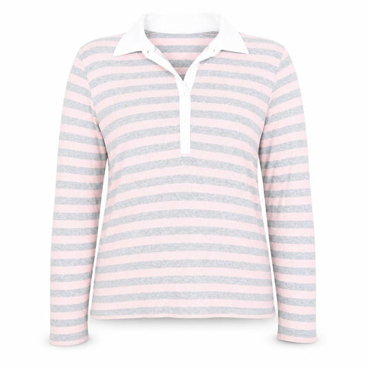 Viyella Women Multicoloured Striped Polo Shirt M