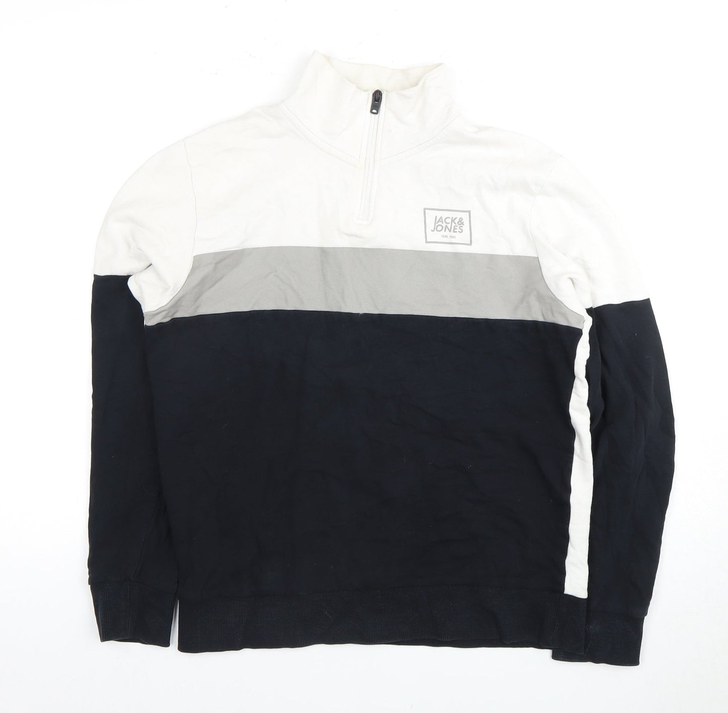 Jack & Jones Men's Multicoloured 1/4 Zip Hoodie