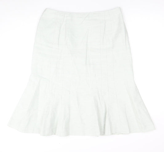 Jacques Vert Women's White Flare Long Skirt Size 16