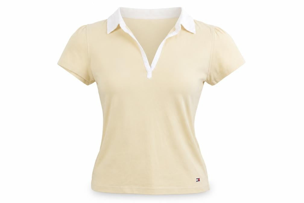 Tommy Hilfiger Womens Beige Polo Shirt M