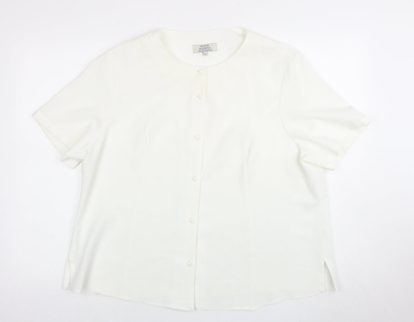 Honor Millburn Women's White Button-Up Top Size 22
