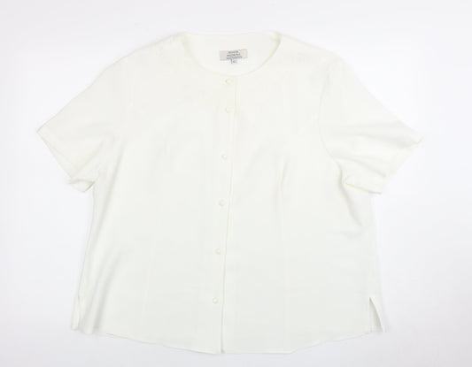 Honor Millburn Women's White Button-Up Top Size 22