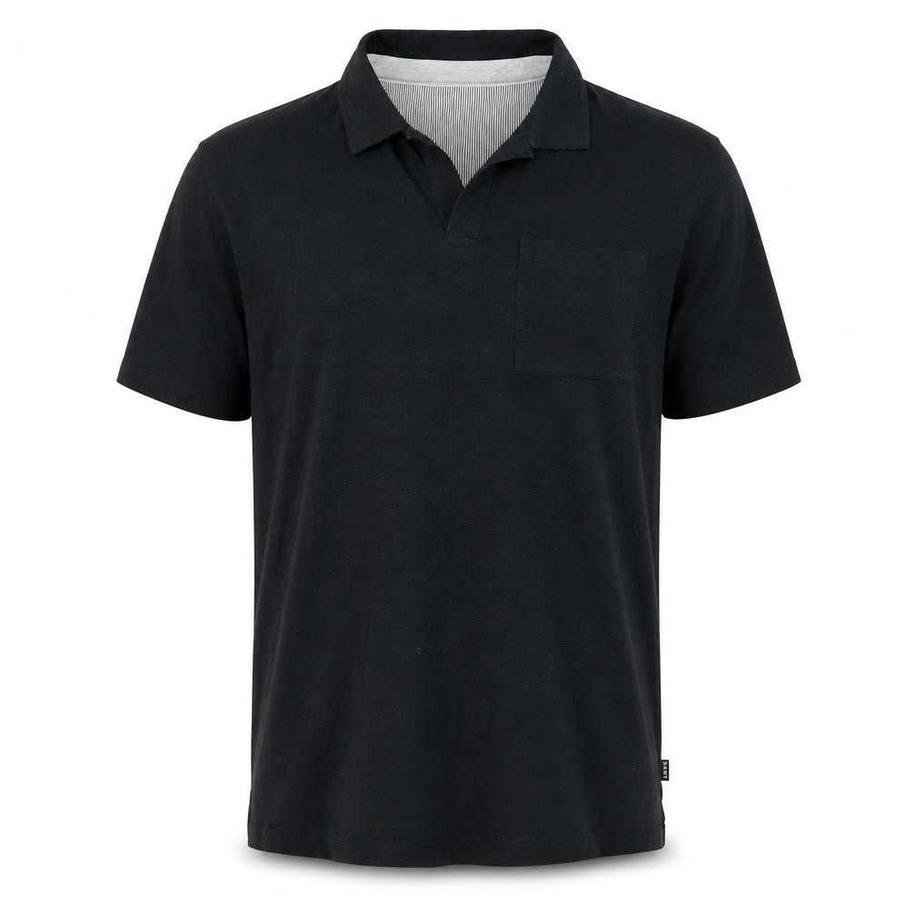 DKNY Men's Black Polo, Large, Casual Short Sleeve