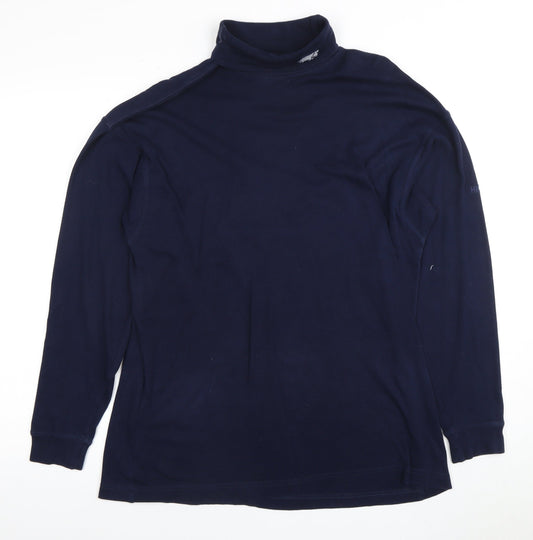 Hippo Women's Blue Cotton Polo Shirt M