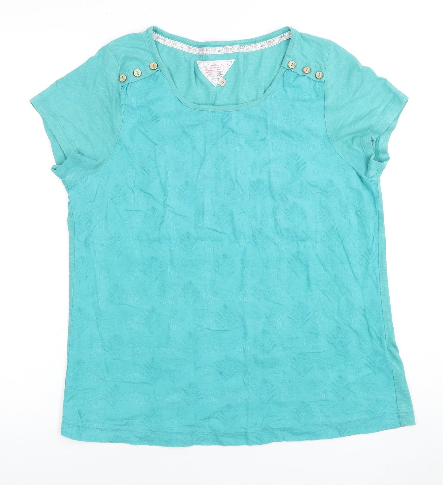 Debenhams Women’s Blue T-Shirt Size 12, Cotton, Casual