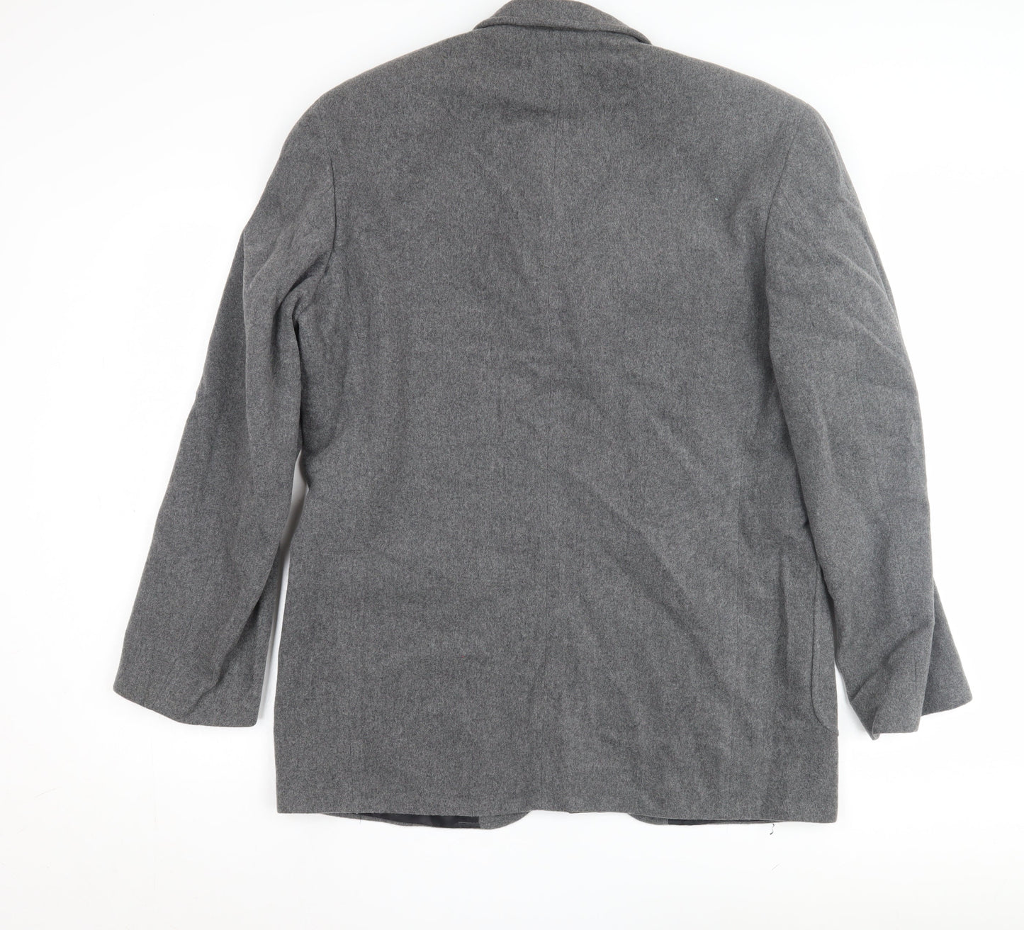 Quo Men's Grey Wool Blazer, Size 40, Formal Wear