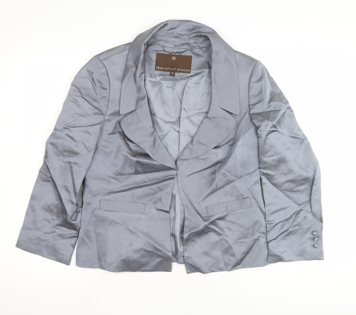 Fenn Wright Manson Women's Grey Button Blazer Size 12