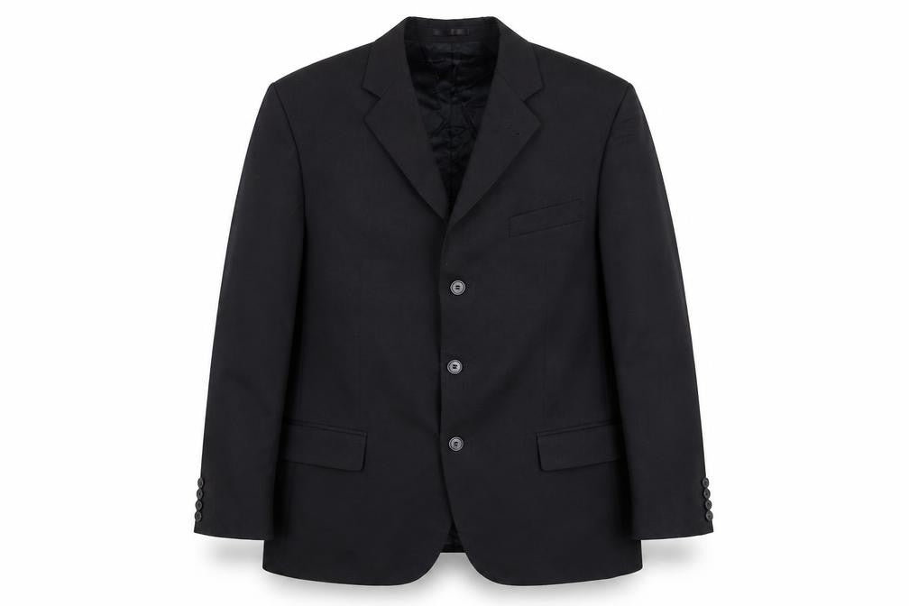 Moss Bros Men's Black Wool Blazer, Size 40R, Formal