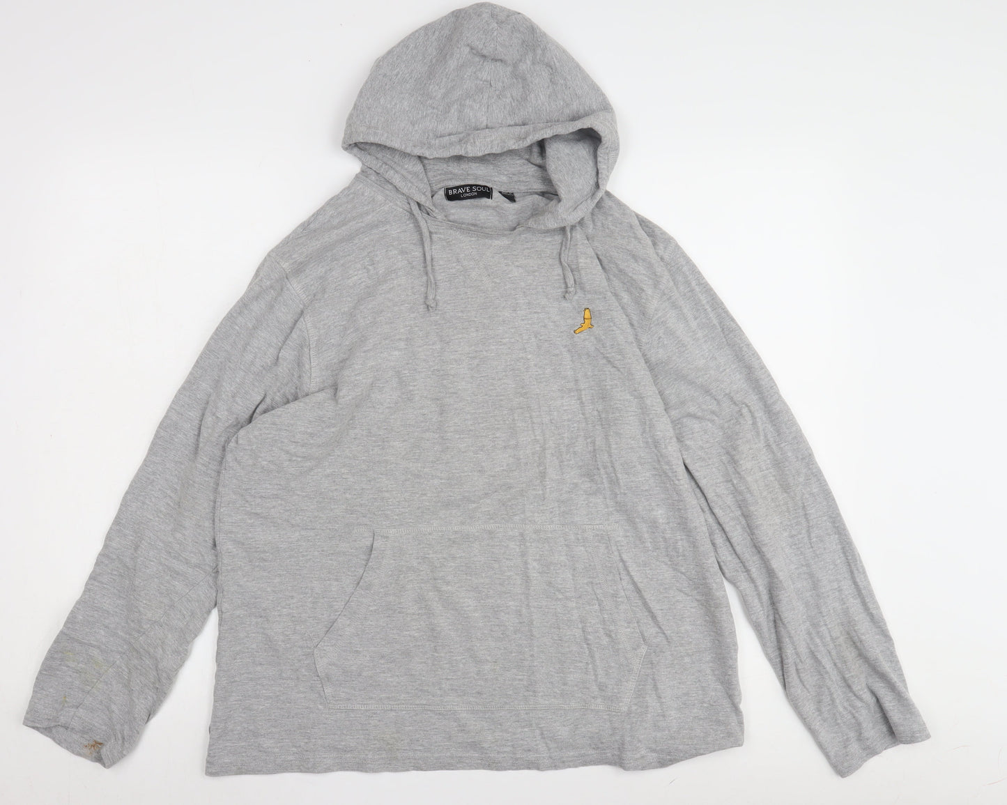 Brave Soul Men's Grey XL Pullover Hoodie