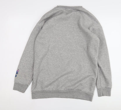 Preloved Disney Women's Grey Stitch Sweatshirt, Size S, Casual - Back