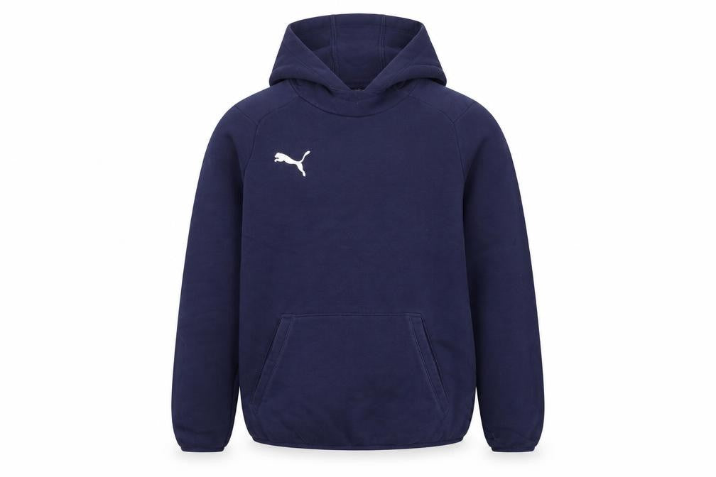 Puma Boys Blue Pullover Hoodie, Size 14-16, Logo Sportswear